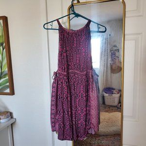 Free People magenta paisley mini dress